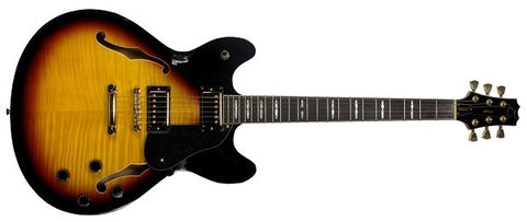Peavey JF-1 Sunburst Hollowbody Guitar - Audiofeen