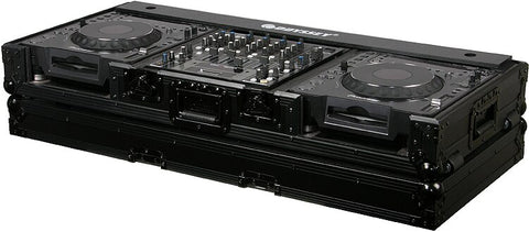 Odyssey FZ12CDJWBL DJ Coffin W-WHEELS FOR 2 LARGE FORMAT CD-DIGITAL MEDIA PLAYERS AND A 12" FORMAT DJ MIXER - Audiofeen