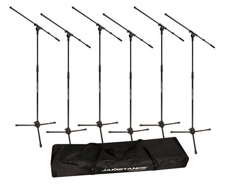 JamStands JS-MCFB6PK 6 Pack Tripod Mic Stand - Audiofeen