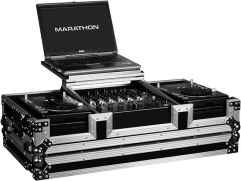 Marathon MA-CDJ12WLT DJ Coffin Case with Laptop Stand - Audiofeen