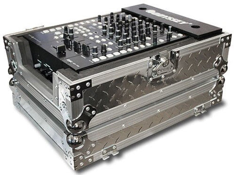 Odyssey FZ12MIXDIA Silver Diamond Plated 12 Wide DJ Mixer Flight Zone Case" - Audiofeen