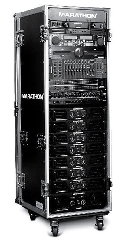 Marathon MA-33UADW Professional Amp Rack with Wheels - Audiofeen