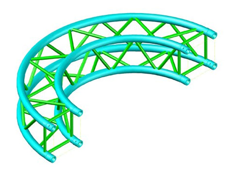 Global Truss SQ-C1.5-180 Circle - 2 x 180 Degree Arcs - Audiofeen