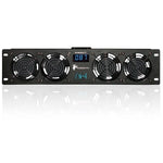 Technical Pro FN4 4-Fan Rack Mountable Cooling Unit with Temperature Readout - Audiofeen
