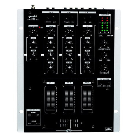 Gemini PS-626X Pro 3-Channel Stereo Mixer - Audiofeen