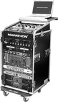 Marathon MA-11M16UWLT Amp Rack Combo with Laptop Stand and Wheels - Audiofeen