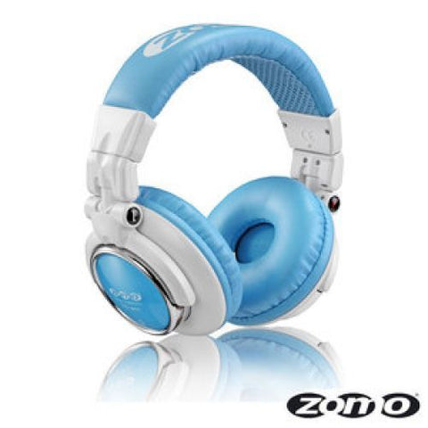 Zomo HD-1200 Professional DJ Headphones - White-Blue - Audiofeen