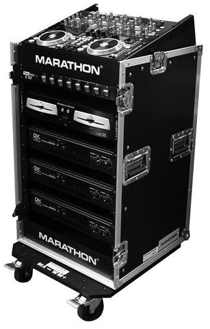 Marathon MA-M14U Professional Mixer Amp Rack with Wheels - Audiofeen